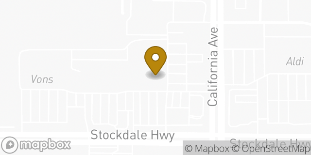Map showing the location of Baskin-Robbins in Bakersfield, CA 93309