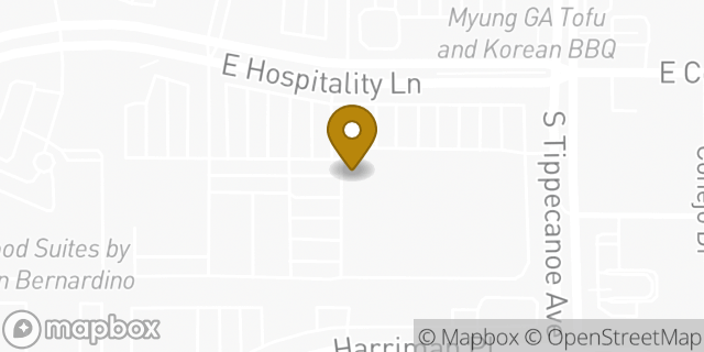 Map showing the location of Costco Tire Center in San Bernardino, CA 92408