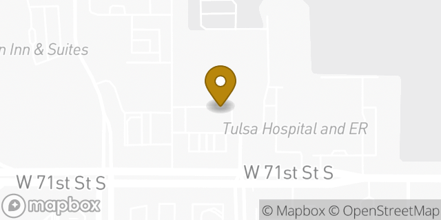 Map showing the location of Amazon Locker - Colonel in Tulsa, OK 74132