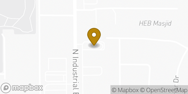 Map showing the location of Industrial Blvd in Euless, TX 76039