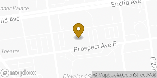 Map showing the location of Subway in Cleveland, OH 44115