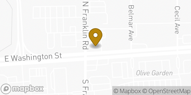 Map showing the location of Coinme in Indianapolis, IN 46219