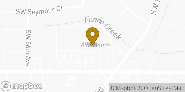 Map showing the location of Starbucks in Portland, OR 97221