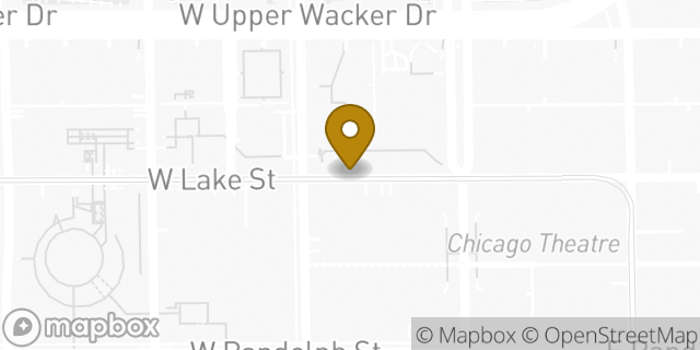 Map showing the location of Starbucks in Chicago, IL 60601