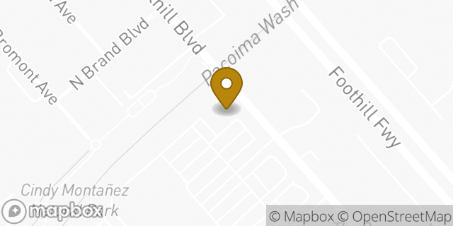 Map showing the location of Starbucks in Sylmar, CA 91342