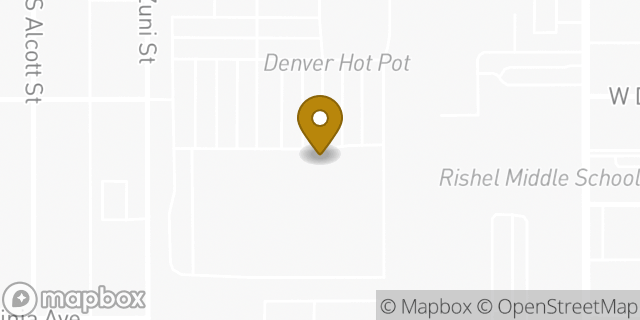 Map showing the location of Costco Business Center in Denver, CO 80223