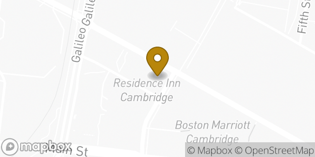 Map showing the location of Starbucks in Cambridge, MA 02142