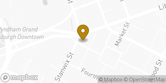 Map showing the location of McDonald's in Pittsburgh, PA 15222