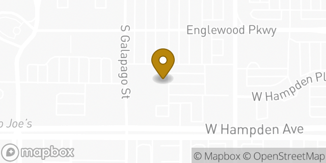 Map showing the location of Amazon Locker - Ameriga in Englewood, CO 80110
