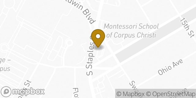 Map showing the location of McDonald's in Corpus Christi, TX 78404