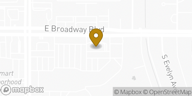 Map showing the location of McDonald's in Tucson, AZ 85710