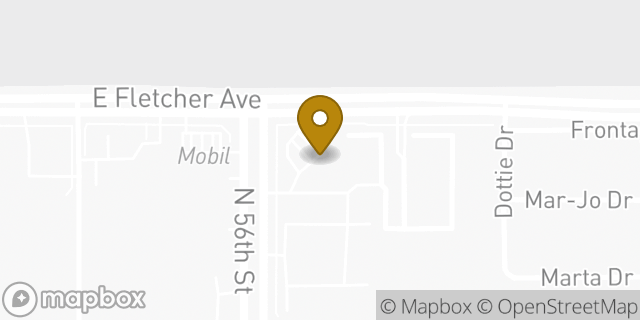 Map showing the location of Amazon Locker - Justina in Tampa, FL 33617