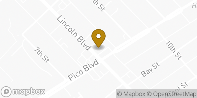 Map showing the location of Amazon Locker - Mauve in Santa Monica, CA 90404