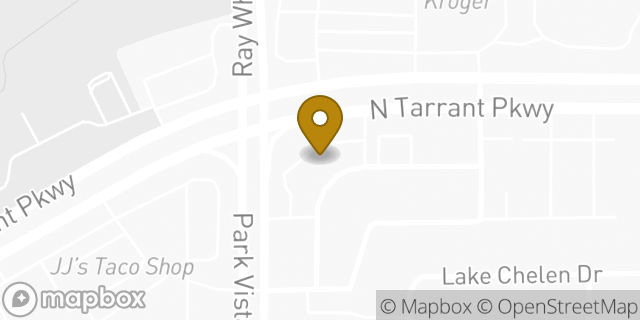 Map showing the location of Amazon Locker - Algero in Fort Worth, TX 76137