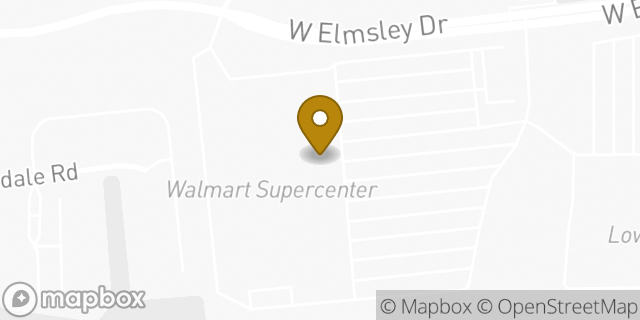 Map showing the location of Walmart in Greensboro, NC 27406