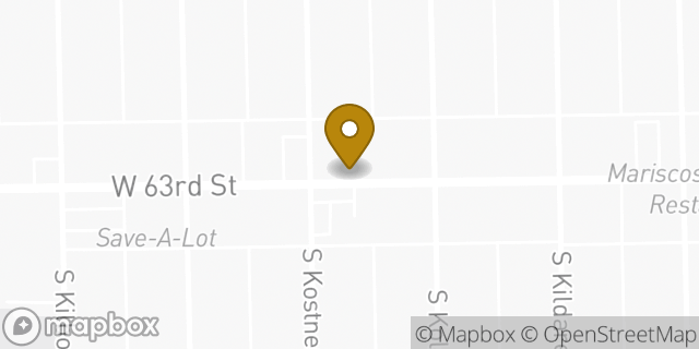 Map showing the location of American Legion Clearing Post 600 in Chicago, IL 60629