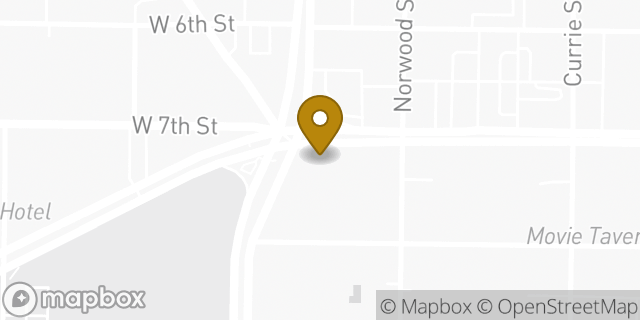 Map showing the location of Regions Bank in Fort Worth, TX 76107