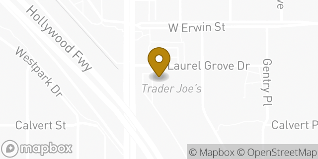 Map showing the location of Trader Joe's in Los Angeles, CA 91606