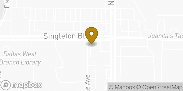 Map showing the location of EZPAWN in Dallas, TX 75212