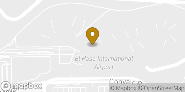 Map showing the location of Delta Airlines in El Paso, TX 79925