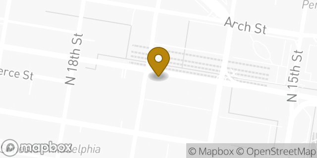 Map showing the location of Chase Bank in Philadelphia, PA 19103