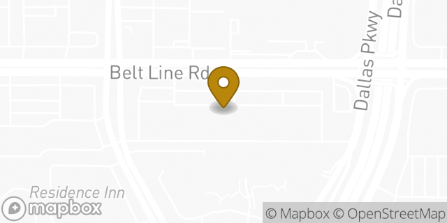 Map showing the location of Starbucks in Addison, TX 75254