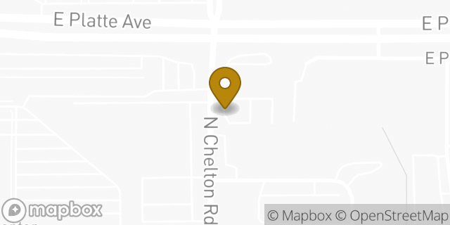 Map showing the location of Enterprise Rent-A-Car in Colorado Springs, CO 80909