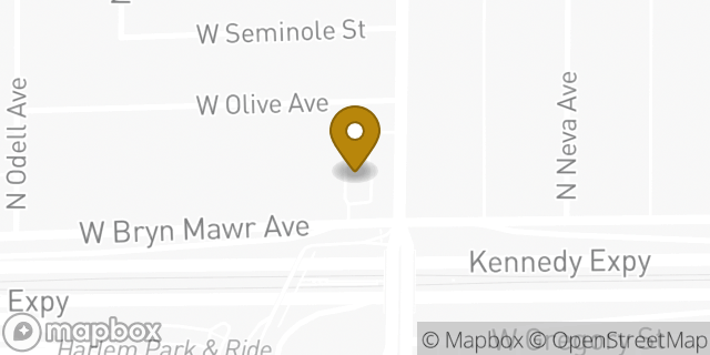 Map showing the location of Starbucks in Chicago, IL 60631