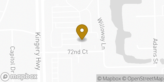 Map showing the location of Amazon Locker - Jayy in Willowbrook, IL 60527