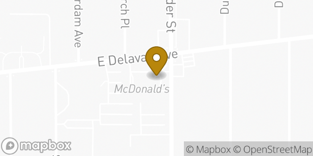 Map showing the location of McDonald's in Buffalo, NY 14215