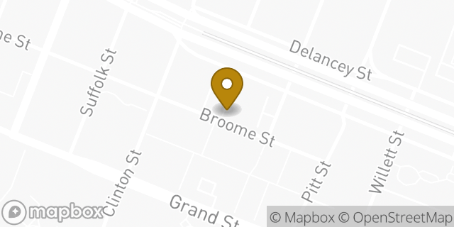 Map showing the location of Amazon Locker - Tomb in New York, NY 10002