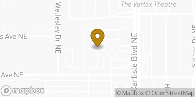 Map showing the location of Subway in Albuquerque, NM 87110