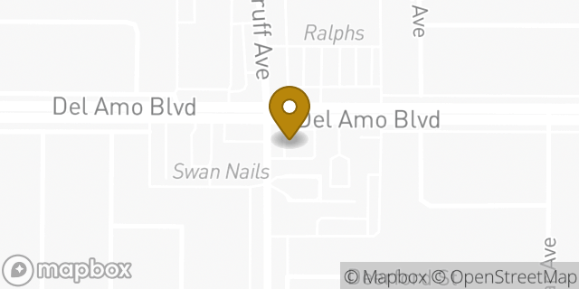 Map showing the location of Starbucks in Lakewood, CA 90713