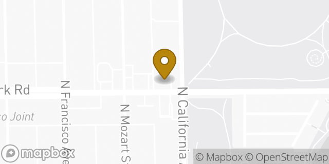 Map showing the location of Amazon Locker - Alpaca in Chicago, IL 60618