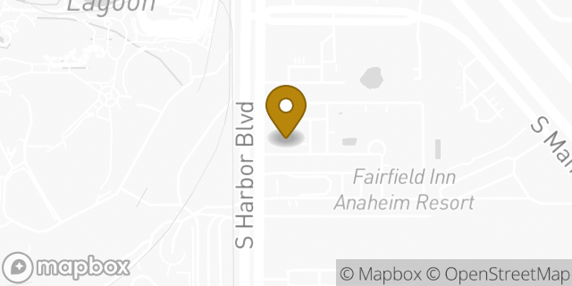 Map showing the location of Panera Bread in Anaheim, CA 92802