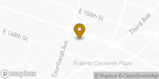 Map showing the location of Chase ATM in Bronx, NY 10455