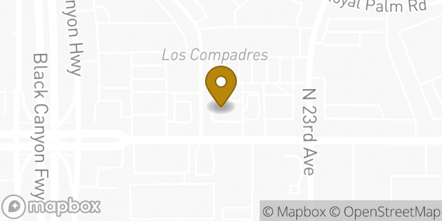 Map showing the location of Starbucks in Phoenix, AZ 85021