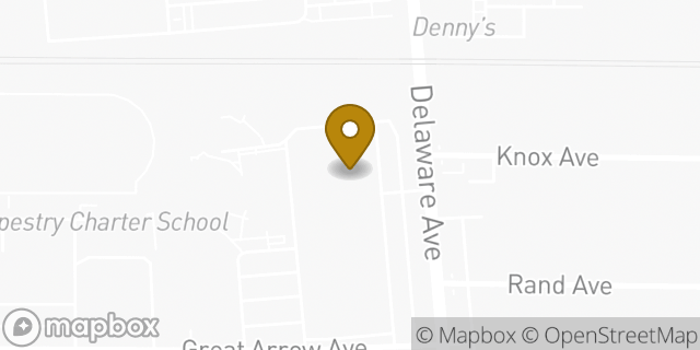 Map showing the location of Subway in Buffalo, NY 14216
