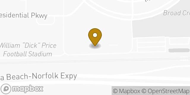 Map showing the location of Amazon Locker - Millvalley in Norfolk, VA 23504