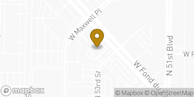 Map showing the location of McDonald's in Milwaukee, WI 53216