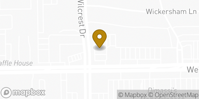 Map showing the location of Walgreens in Houston, TX 77042