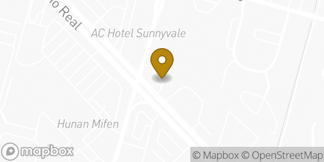Map showing the location of Subway in Sunnyvale, CA 94087