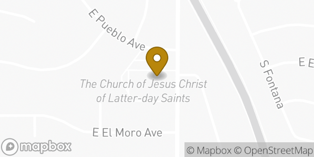 Map showing the location of The Church of Jesus Christ of Latter-day Saints in Mesa, AZ 85204
