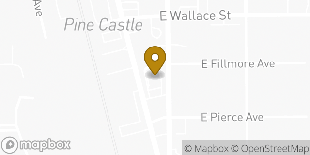Map showing the location of Dunkin' in Orlando, FL 32809