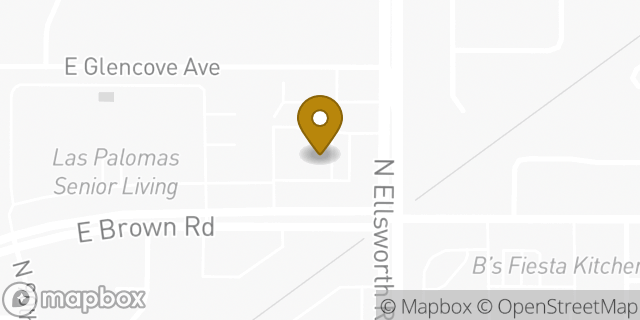 Map showing the location of CVS Pharmacy in Mesa, AZ 85207