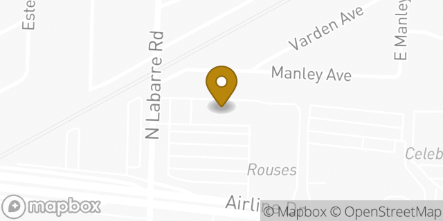 Map showing the location of Papa John's in Metairie, LA 70001