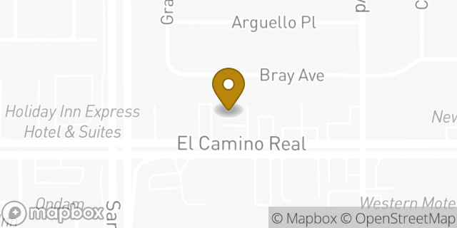Map showing the location of AutoZone in Santa Clara, CA 95050