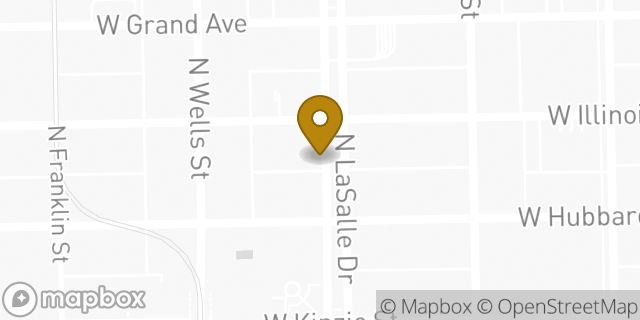Map showing the location of WeWork in Chicago, IL 60654