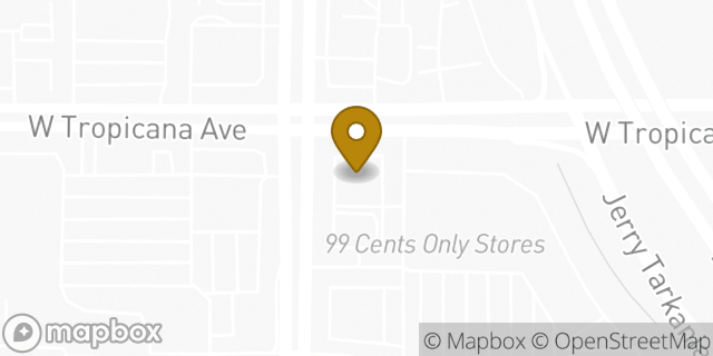 Map showing the location of Bank of America Financial Center & Drive-Thru ATM | Tropicana and 215 Beltway in Las Vegas, NV 89148
