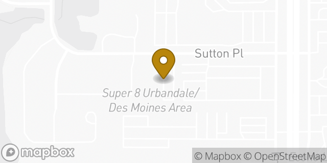 Map showing the location of Super 8 by Wyndham Urbandale/Des Moines Area in Urbandale, IA 50322